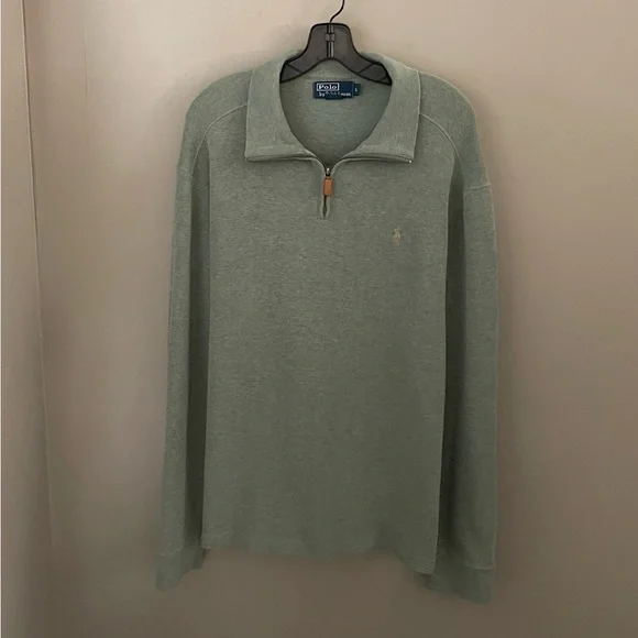 Ralph Lauren Quarter Zip Sage Green - Picture 6 of 6